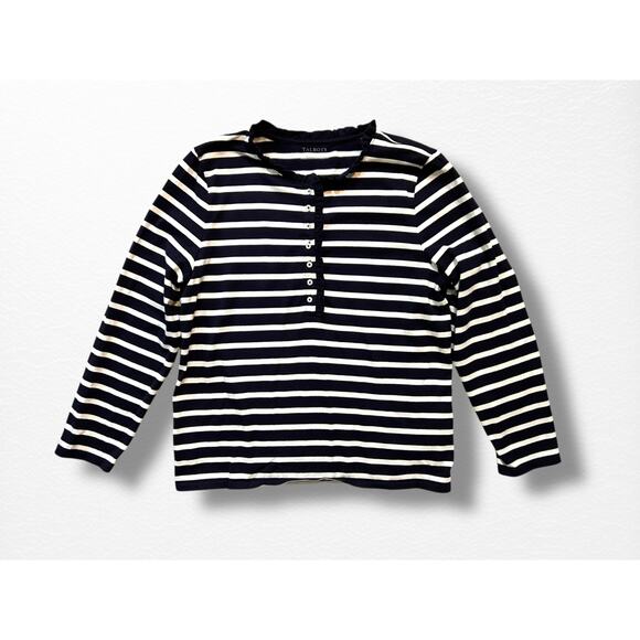 Talbot’s Ruffle Placket Crewneck Knit Top, Size XL - Picture 7 of 10